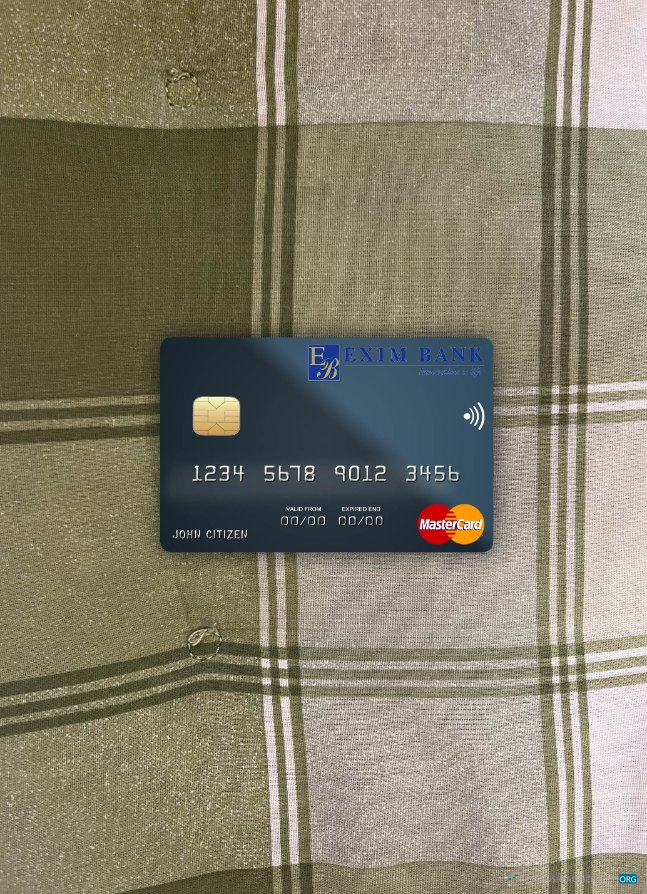 Download Djibouti Exim Bank mastercard photolook front Photoshop template